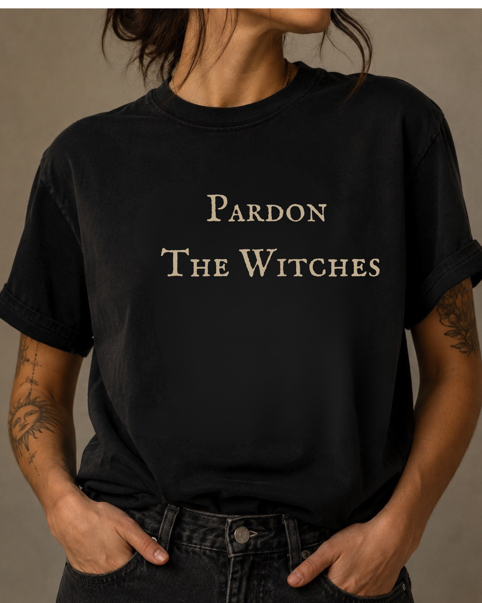 Pardon the Witches | British Witch Tee – Moonspell Hollow™