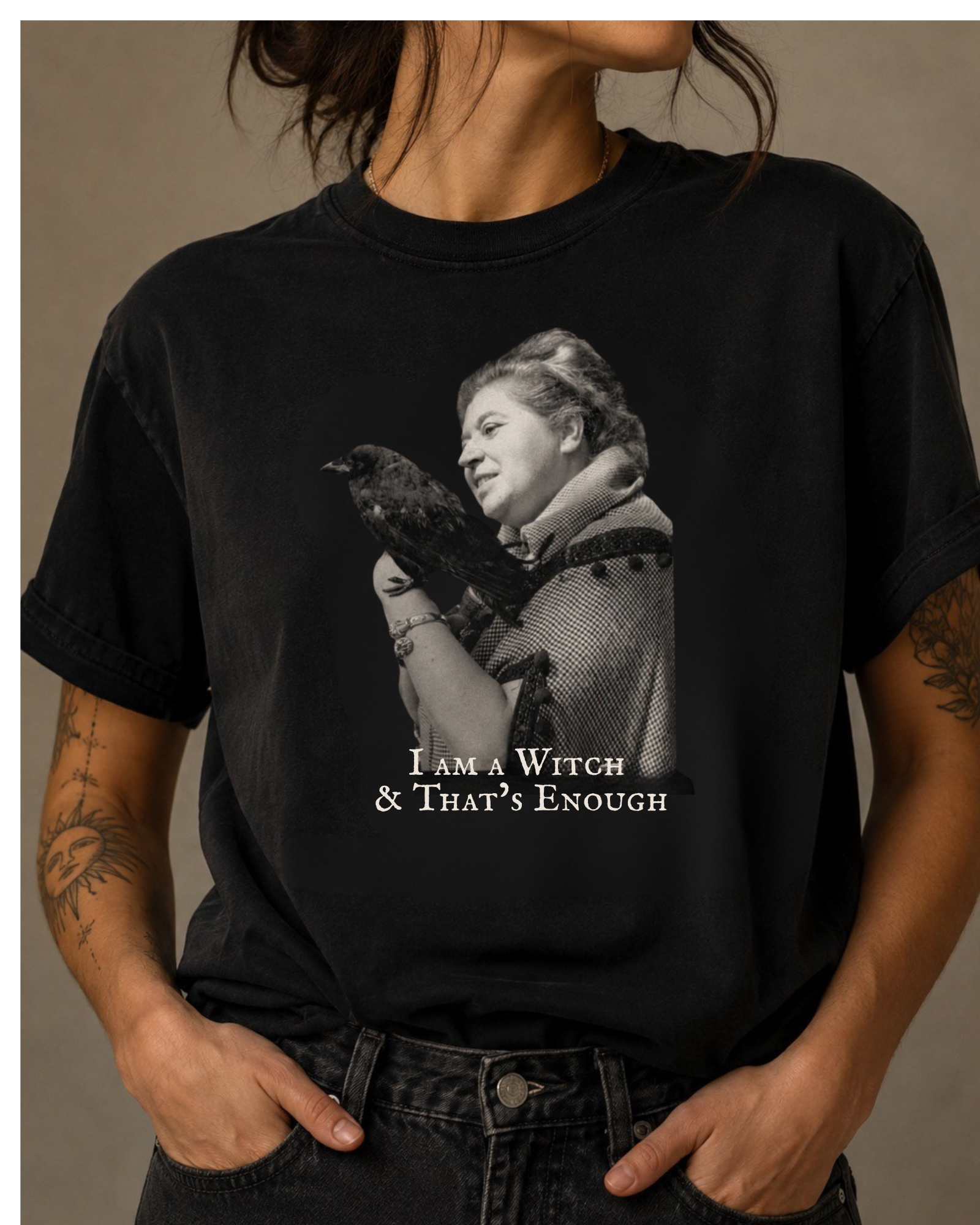 I Am a Witch & That's Enough Tee | Sybil Leek Quote, British Witch Shirt | Moonspell Hollow™