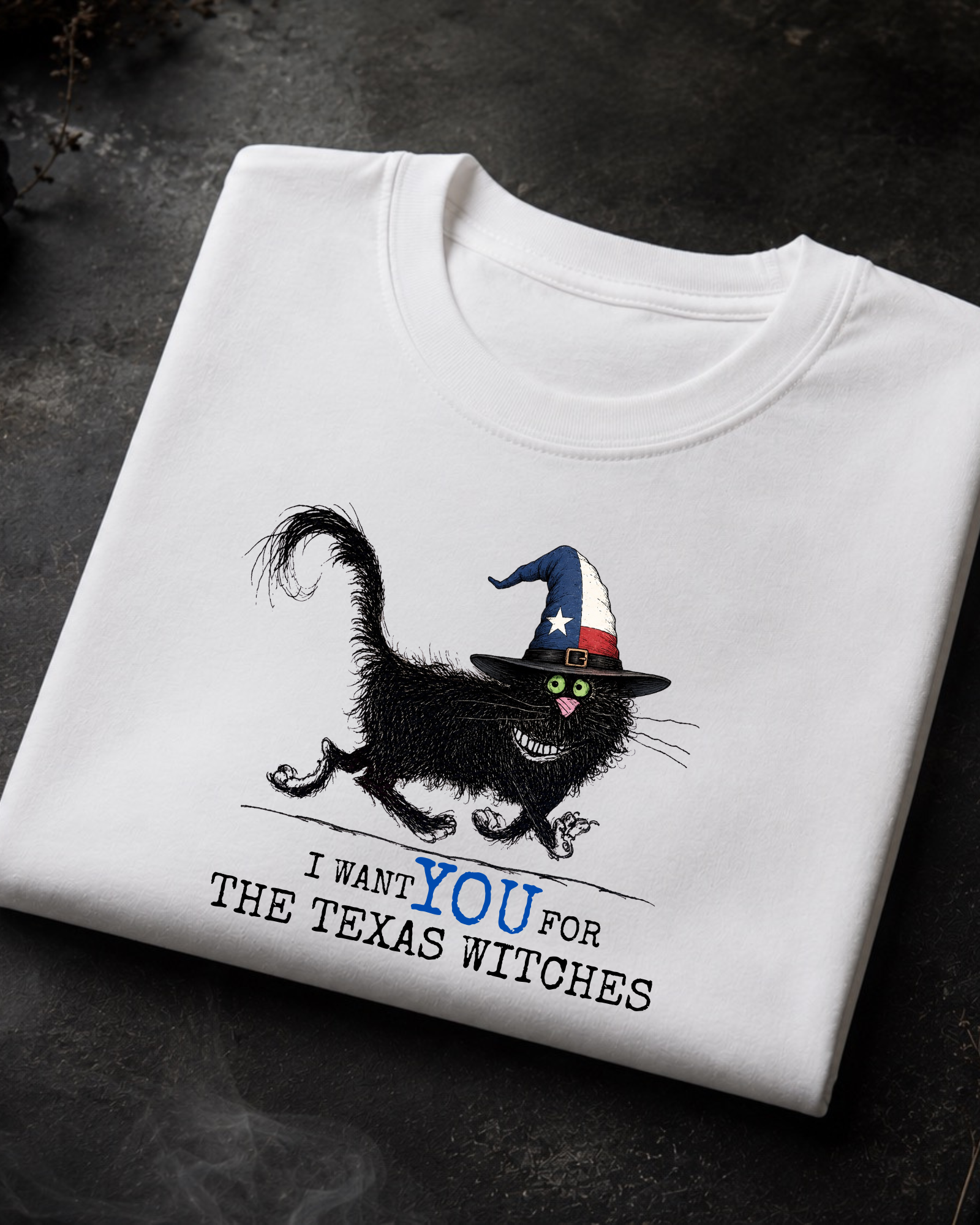Texas Witches Tee – Comfort Colors Black Cat Graphic Tee | Moonspell Hollow™
