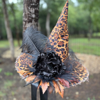 Lady Hazel Bloom | Leopard Print Witch Hat – Moonspell Hollow™