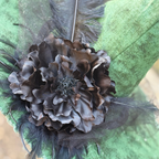 Sable Witch Hat | Handmade Green & Black Statement Hat – Moonspell Hollow™