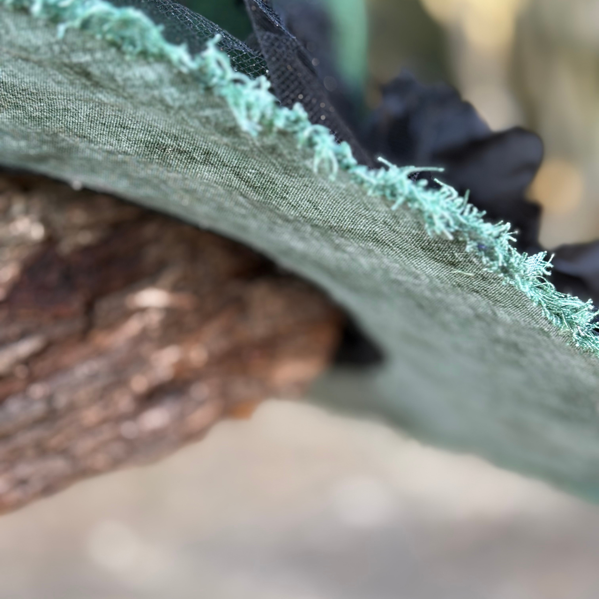 Sable Witch Hat | Handmade Green & Black Statement Hat – Moonspell Hollow™