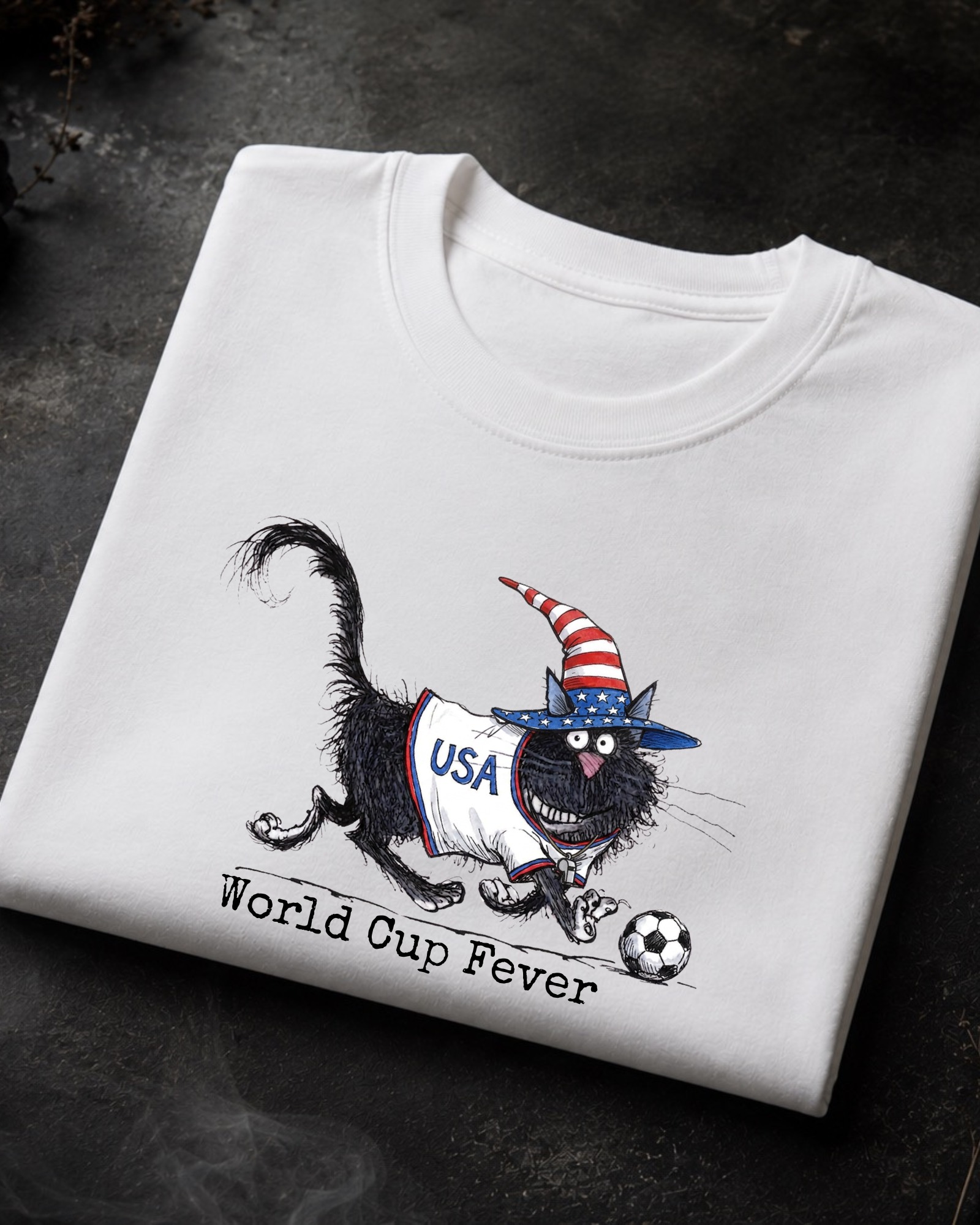 Black Cat Soccer — Black Cat Graphic Tee | Moonspell Hollow™