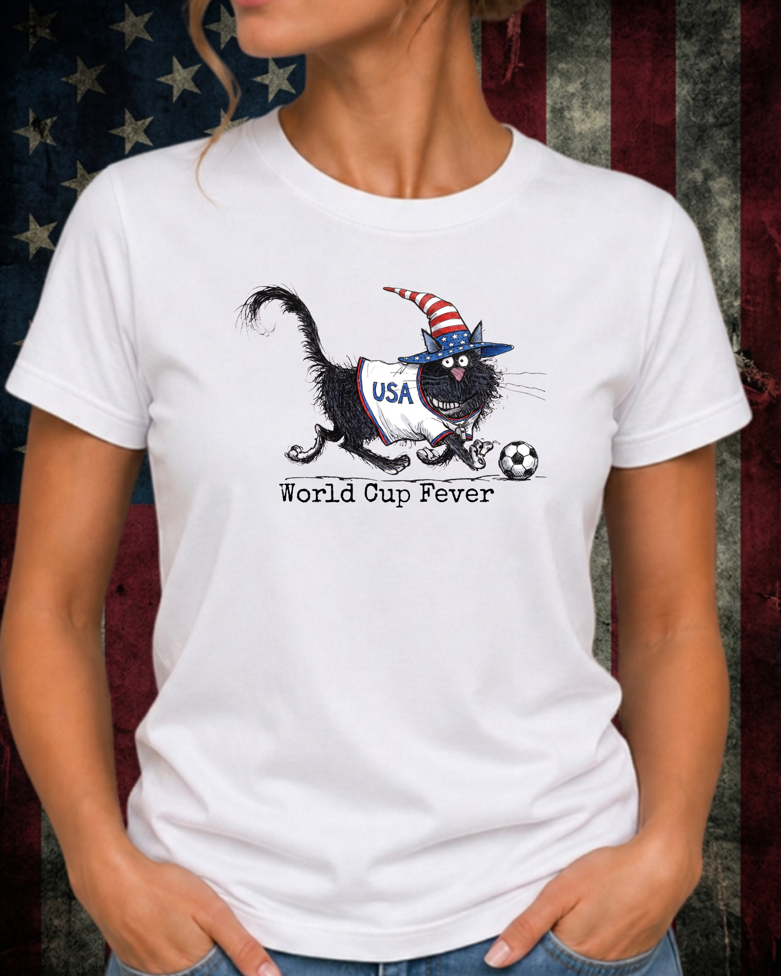 Black Cat Soccer — Black Cat Graphic Tee | Moonspell Hollow™