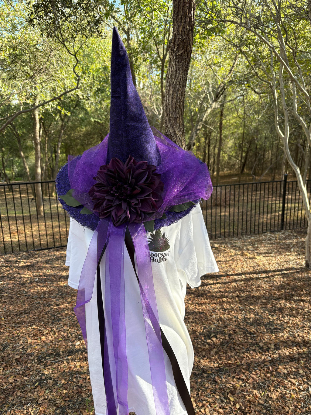 Witch Hat in Purple & Black | Yule Ball Gothic Headpiece for the Winter Witch