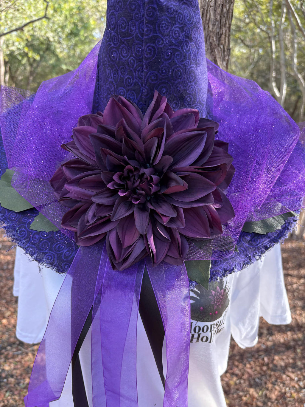 Witch Hat in Purple & Black | Yule Ball Gothic Headpiece for the Winter Witch