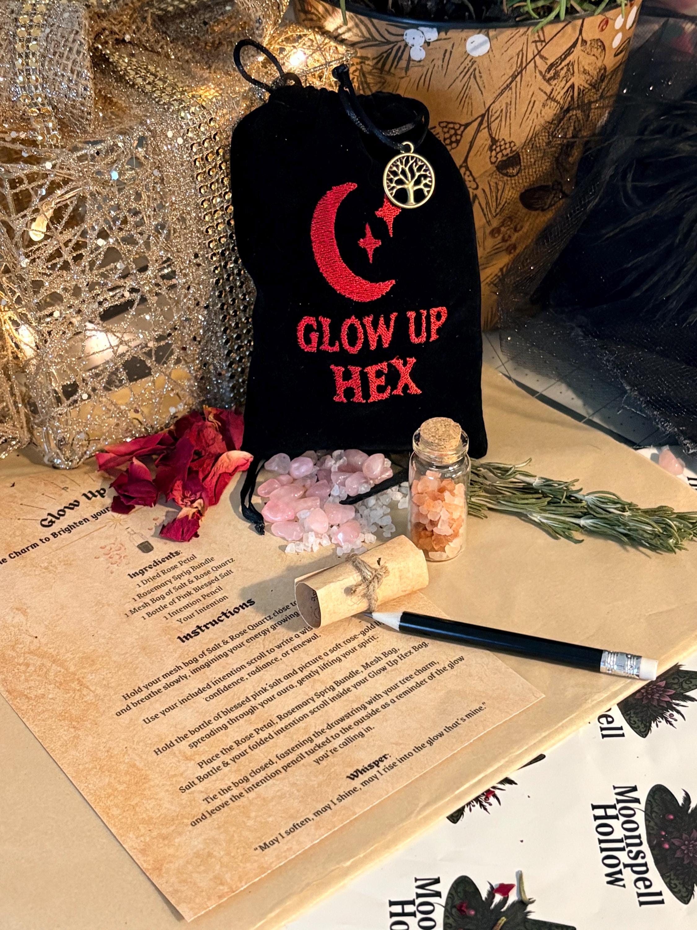 Glow Up Spell Kit | Love Witch Bag| Rose Quartz Confidence Ritual | Witchy Stocking Stuffer