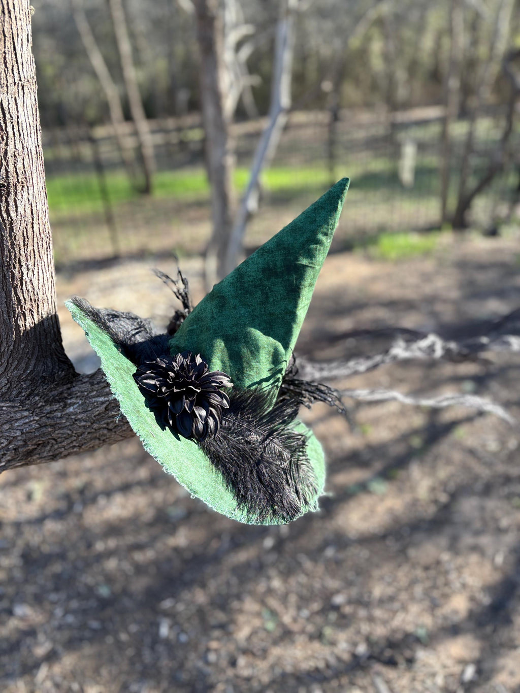 Green Witch Hat | Forest Wiccan Hat | Earth Magic costume| Gothic Gift