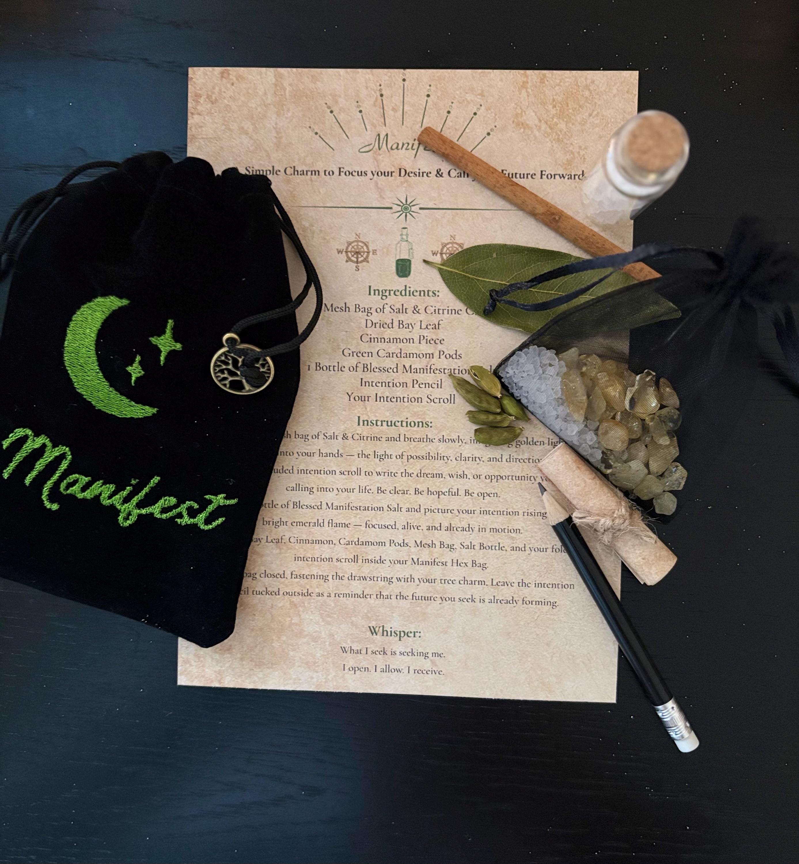 Manifestation | Intention Ritual Kit | Wiccan Luck Charms | Crafty Intentions