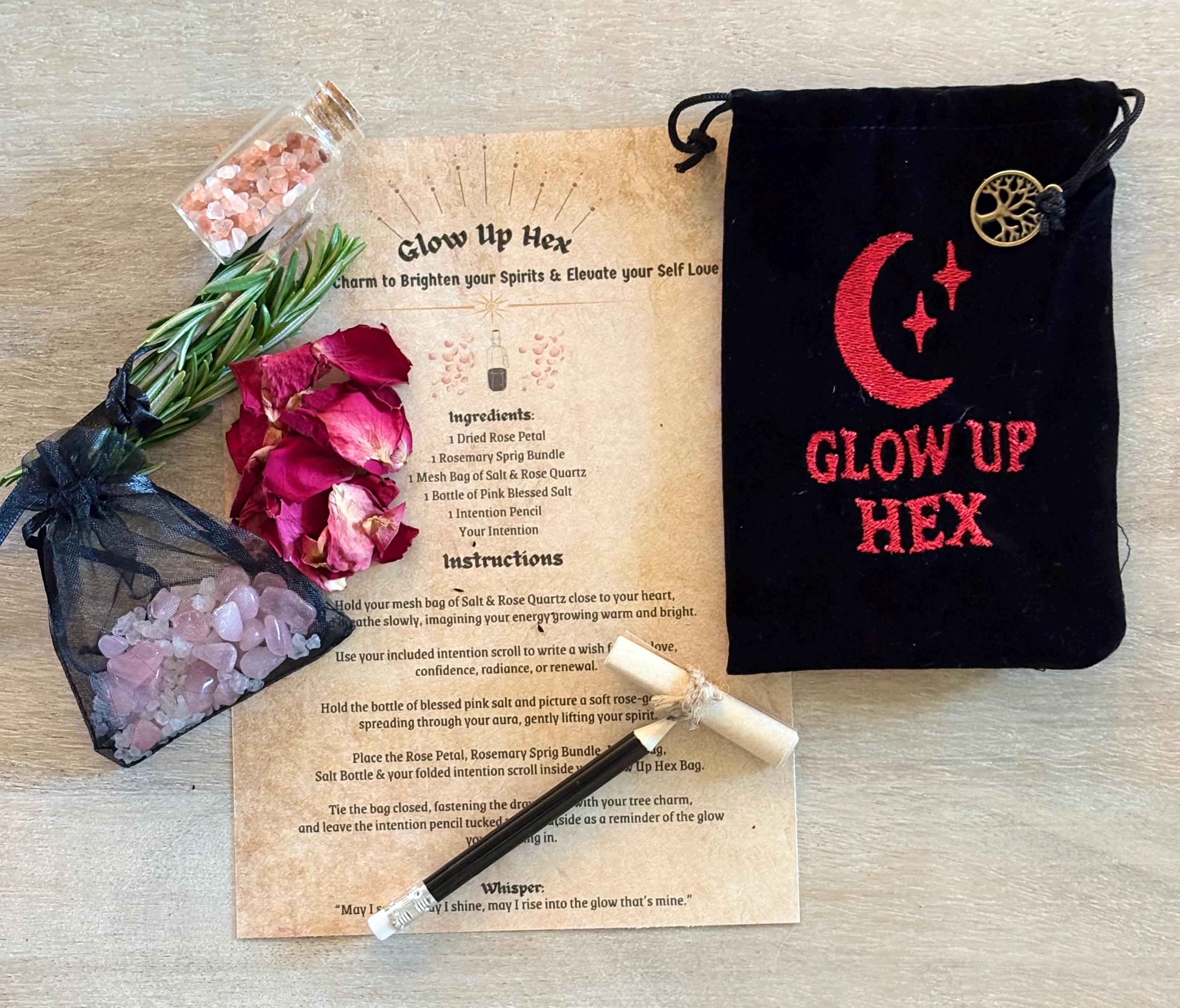 Glow Up Spell Kit | Love Witch Bag| Rose Quartz Confidence Ritual | Witchy Stocking Stuffer