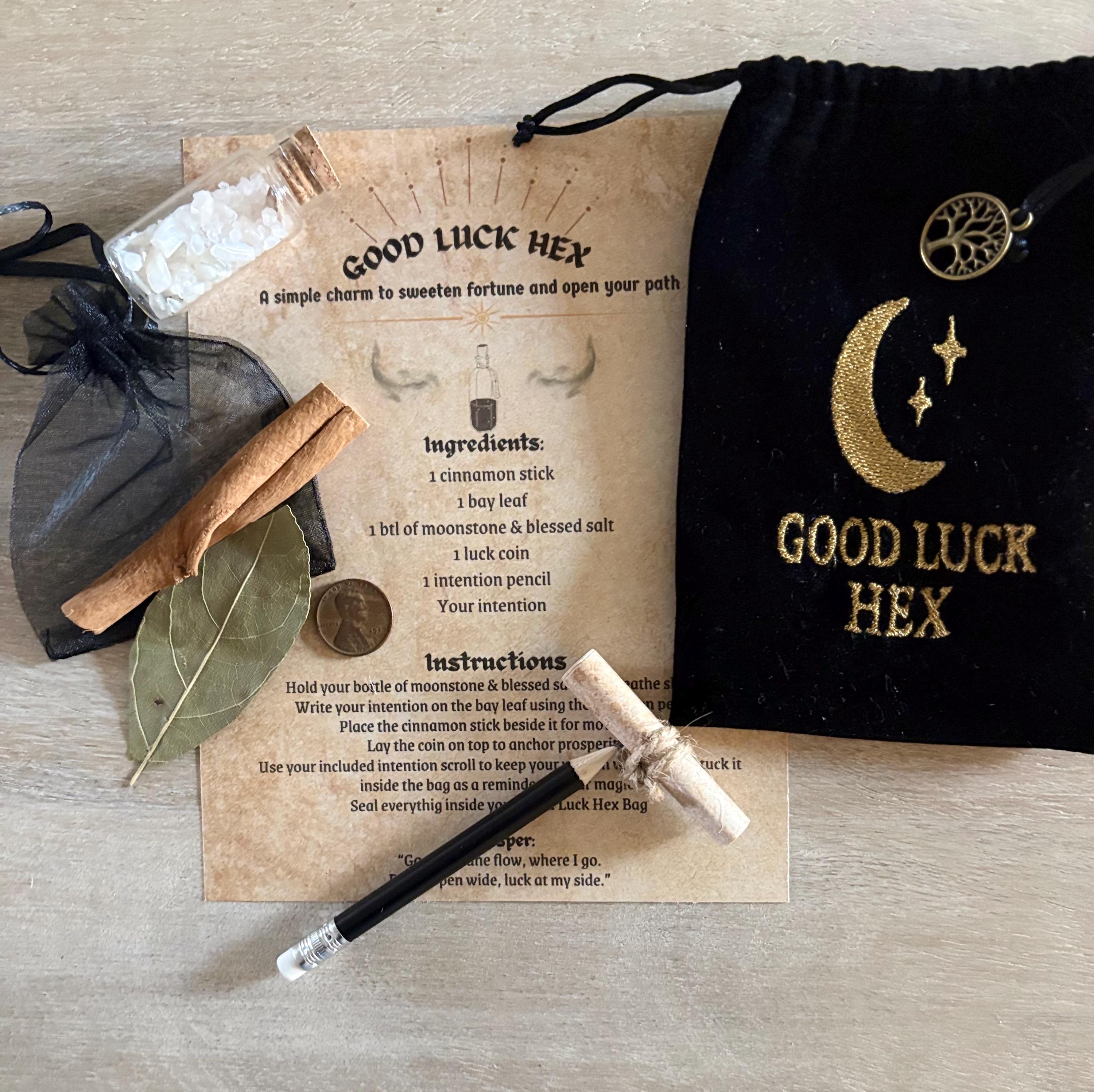 Good Luck Spell Kit | Prosperity Witch Bag | Abundance Ritual Kit | Witchy Stocking Stuffer.