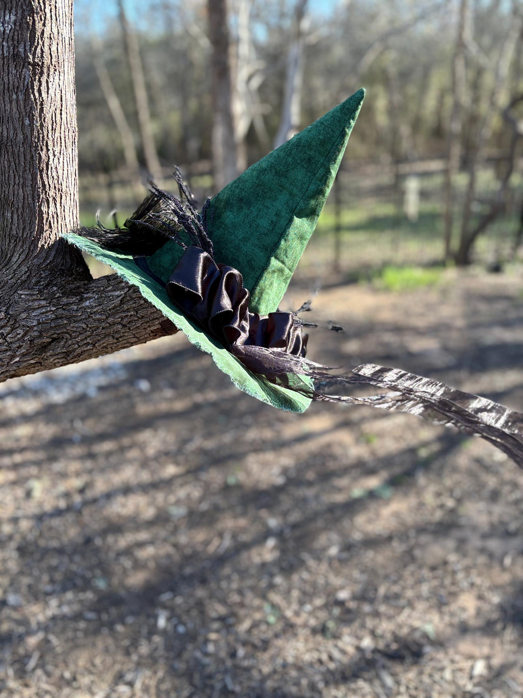 Green Witch Hat | Forest Wiccan Hat | Earth Magic costume| Gothic Gift