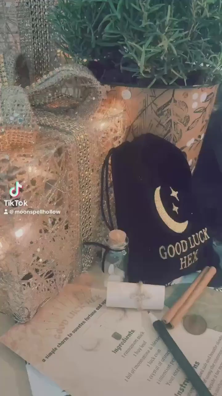 Good Luck Spell Kit | Prosperity Witch Bag | Abundance Ritual Kit | Witchy Stocking Stuffer.