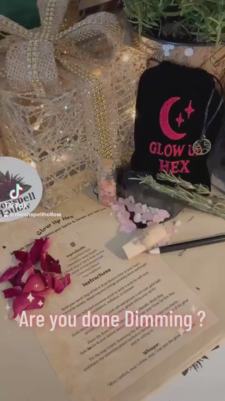 Glow Up Spell Kit | Love Witch Bag| Rose Quartz Confidence Ritual | Witchy Stocking Stuffer