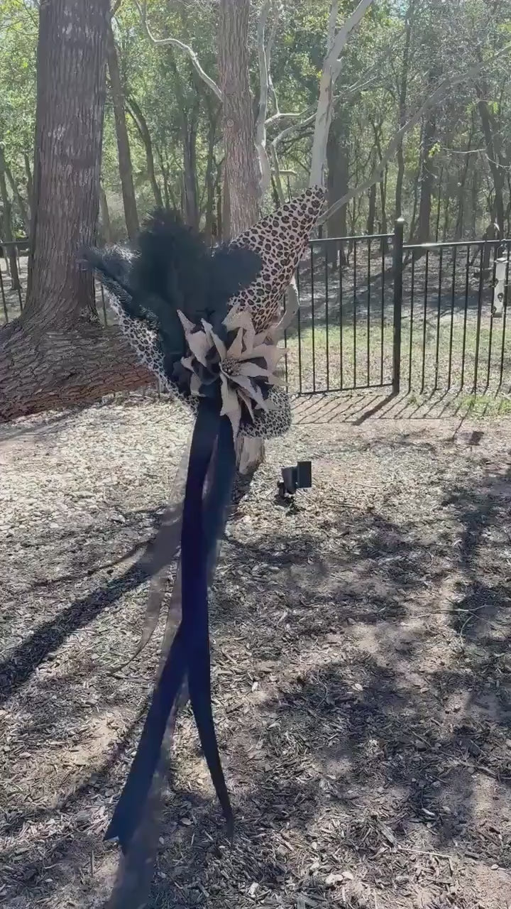 Witch Hat in Cheetah Print| Gothic Witch Fashion